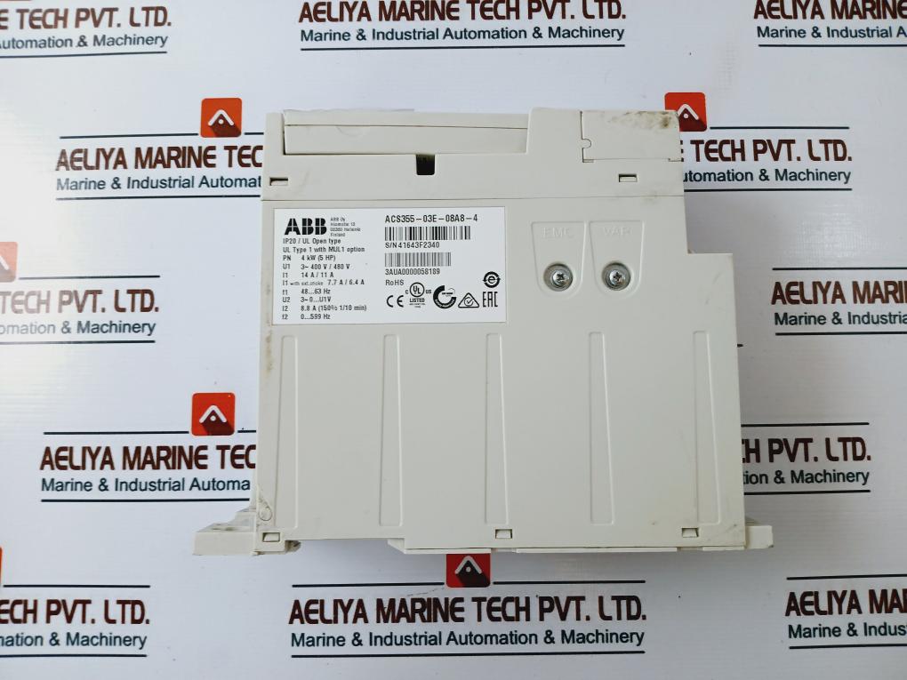 Abb Acs355-03E-08A8-4 Lv Ac Machinery Drive Module 4 Kw (5 Hp) 3Aua0000058189
