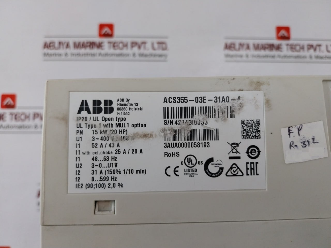 Abb Acs355-03E-31A0-4 Ac Machinery Drive Module 3-400V/480V