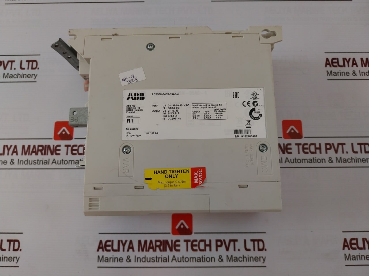 Abb Acs380-040S-05A6-4 Frequency Inverter Ip20 30Vdc 50/60Hz 3Axd50000010596