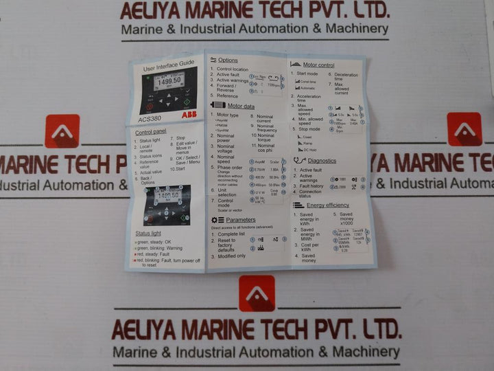 Abb Acs380-040S-07A2-4 Frequency Inverter 3-400/480 Vac Icc 100 Ka 3 Kw