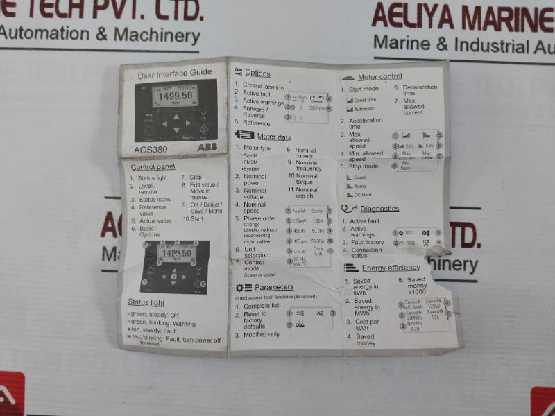 Abb Acs380-040S-17A0-4 Ac Machinery Drive Module 3-400/480 Vac 50/60Hz Ip20
