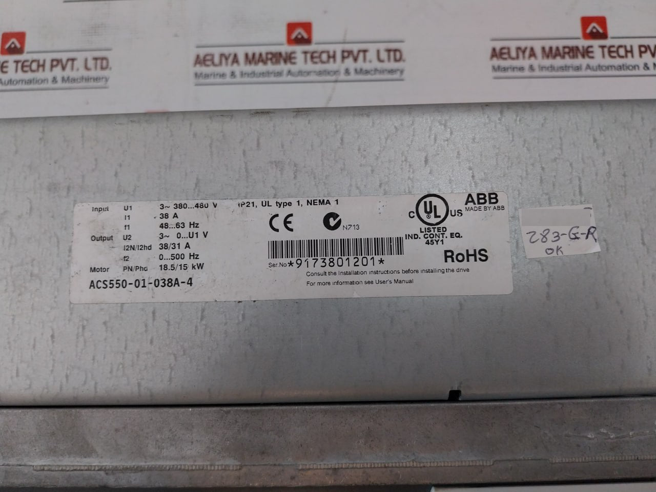 Abb Acs550-01-038A-4 Frequency Converter Smio-01C Ip21 38A 18.5/15 Kw