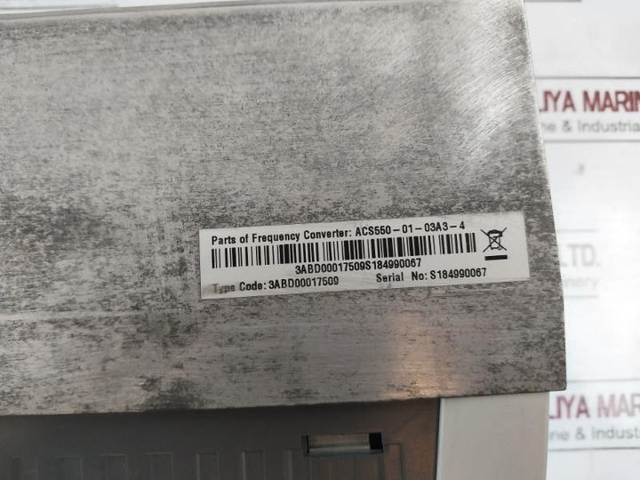 Abb Acs550-01-03A3-4 Frequency Converter 3Abd00017509 Smio-01C Rev:W 380-480V