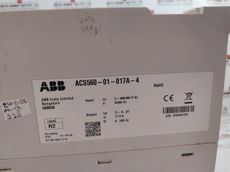 Abb Acs560-01-017A-4 General Purpose Drive 3-380/480V Ac 50/60 Hz Icc 100 Ka