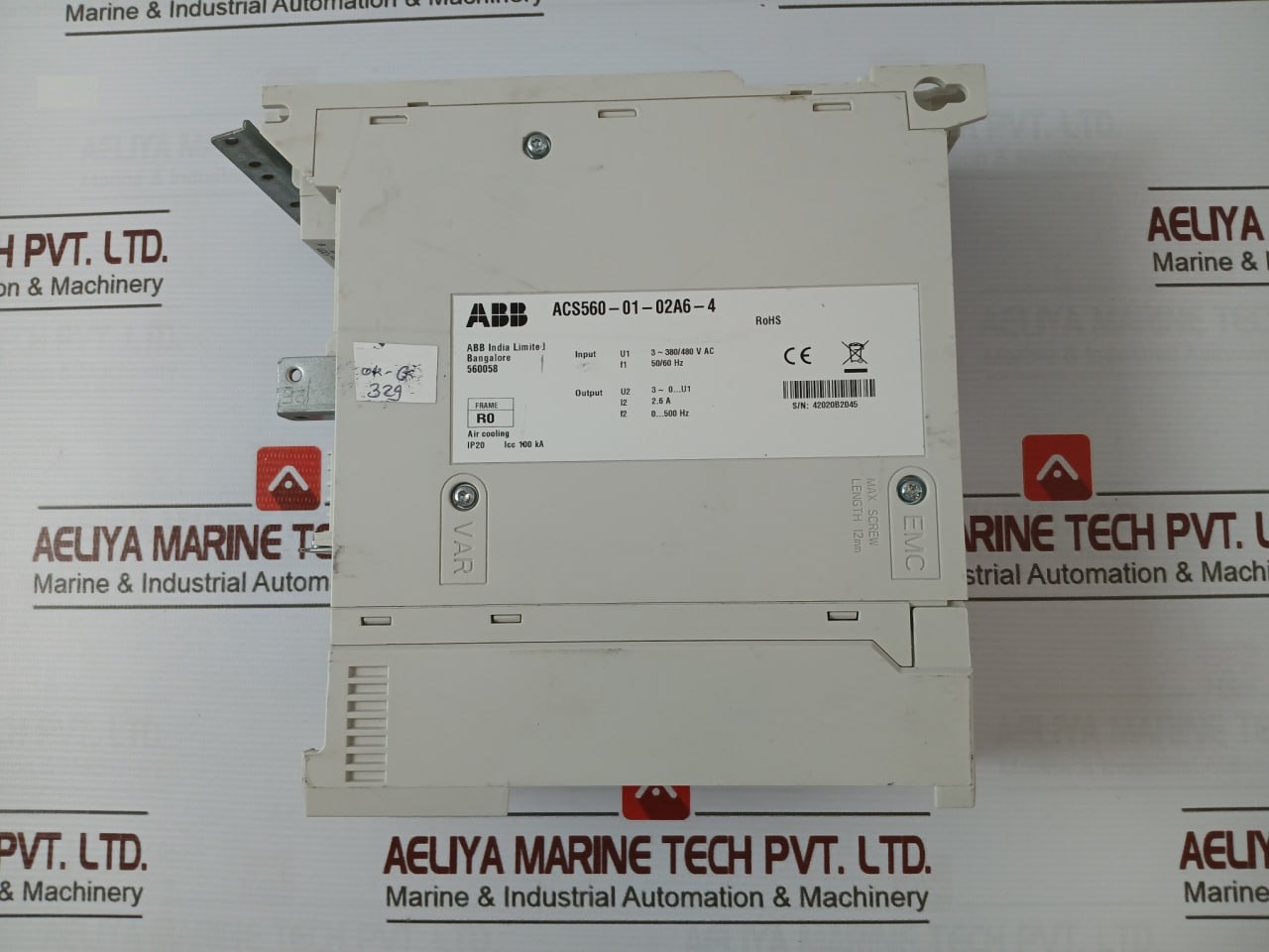 Abb Acs560-01-02A6-4 Ac General Purpose Drive V2.10.0.3 Ip20 100 Ka 50/60 Hz