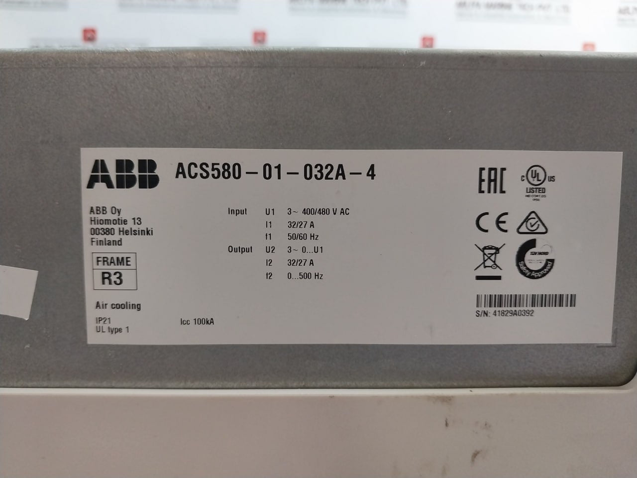 ABB ACS580-01-032A-4 Inverter Variable Frequency Drive 400/480V 50/60HZ 32A