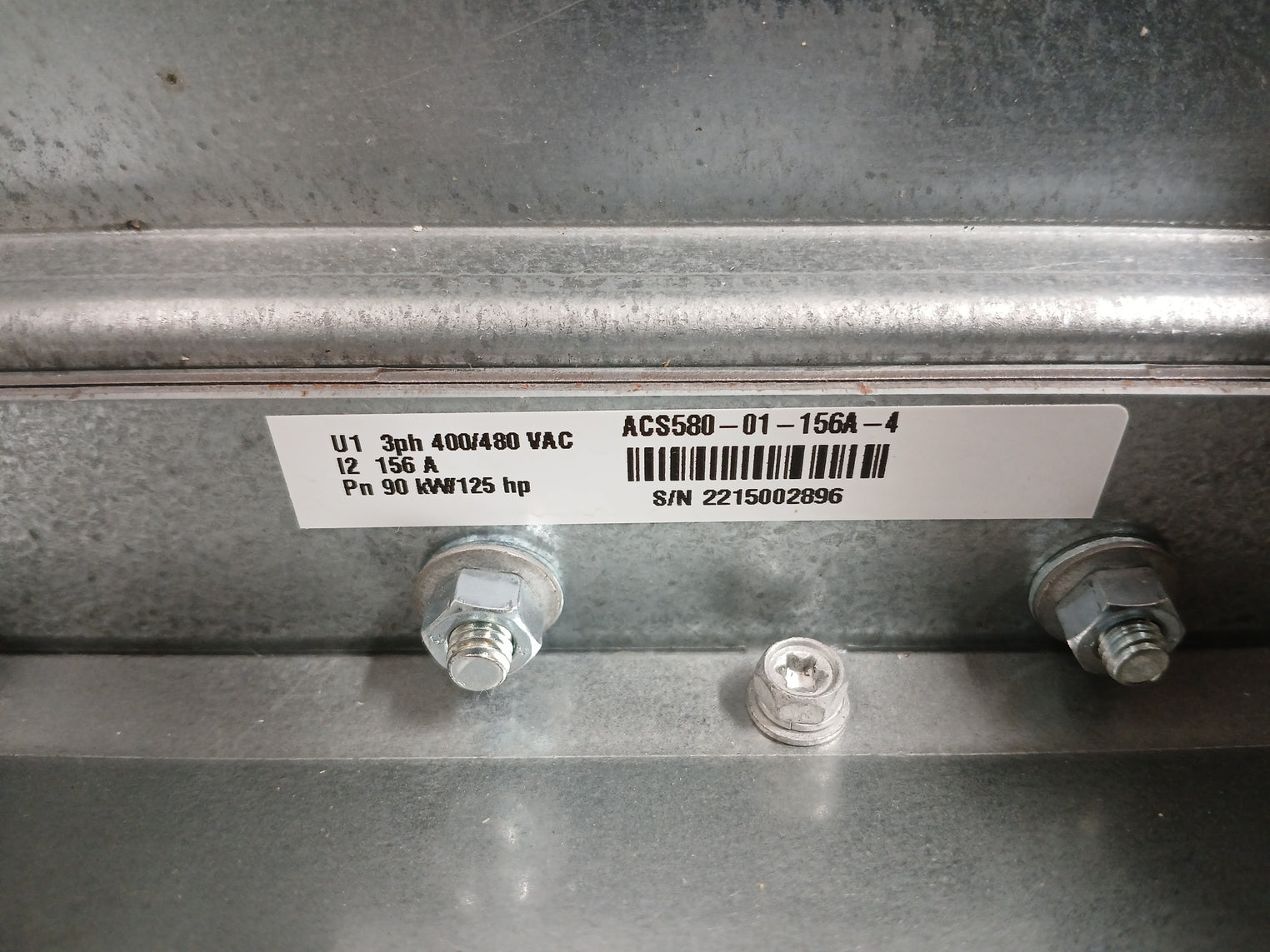 Abb Acs580-0P-156A-4 Drive For Hvac Enclosed Industrial Control Panel 440-480Vac