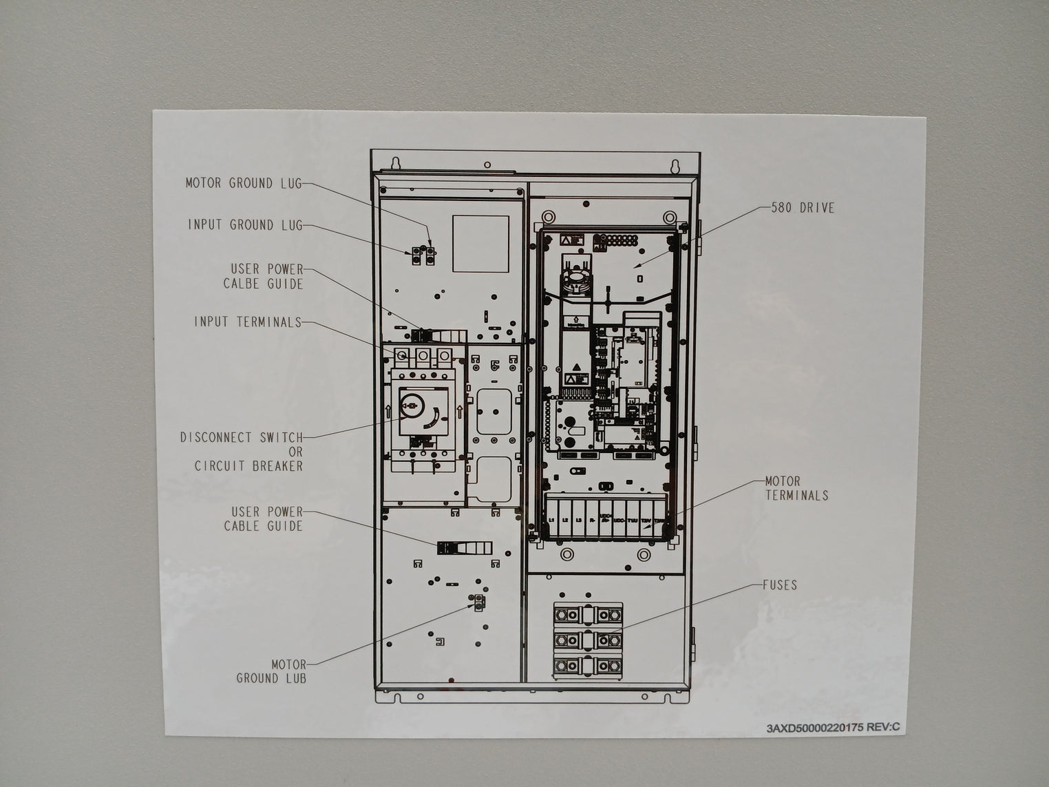 Abb Acs580-0P-156A-4 Drive For Hvac Enclosed Industrial Control Panel 440-480Vac