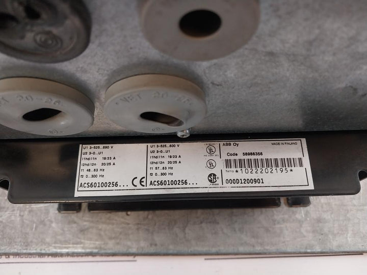 ABB ACS 600 ACS60100256000D1200901 Variable Frequency Drive 3~525…690V 48…63 Hz