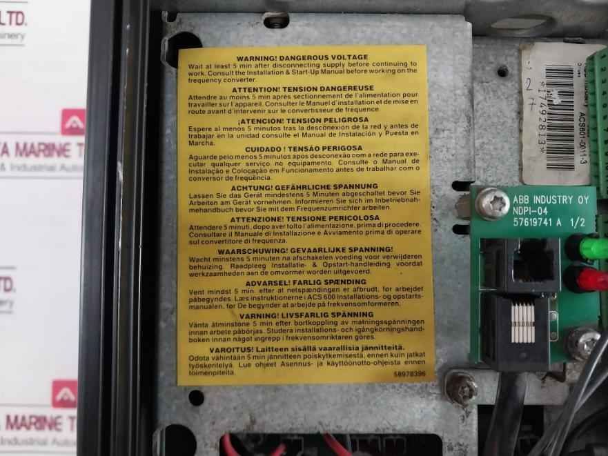 Abb Acs60100113000C1200900 Ac Drive Control Panel Acs 600 Namc-03 380-415V Rev:K