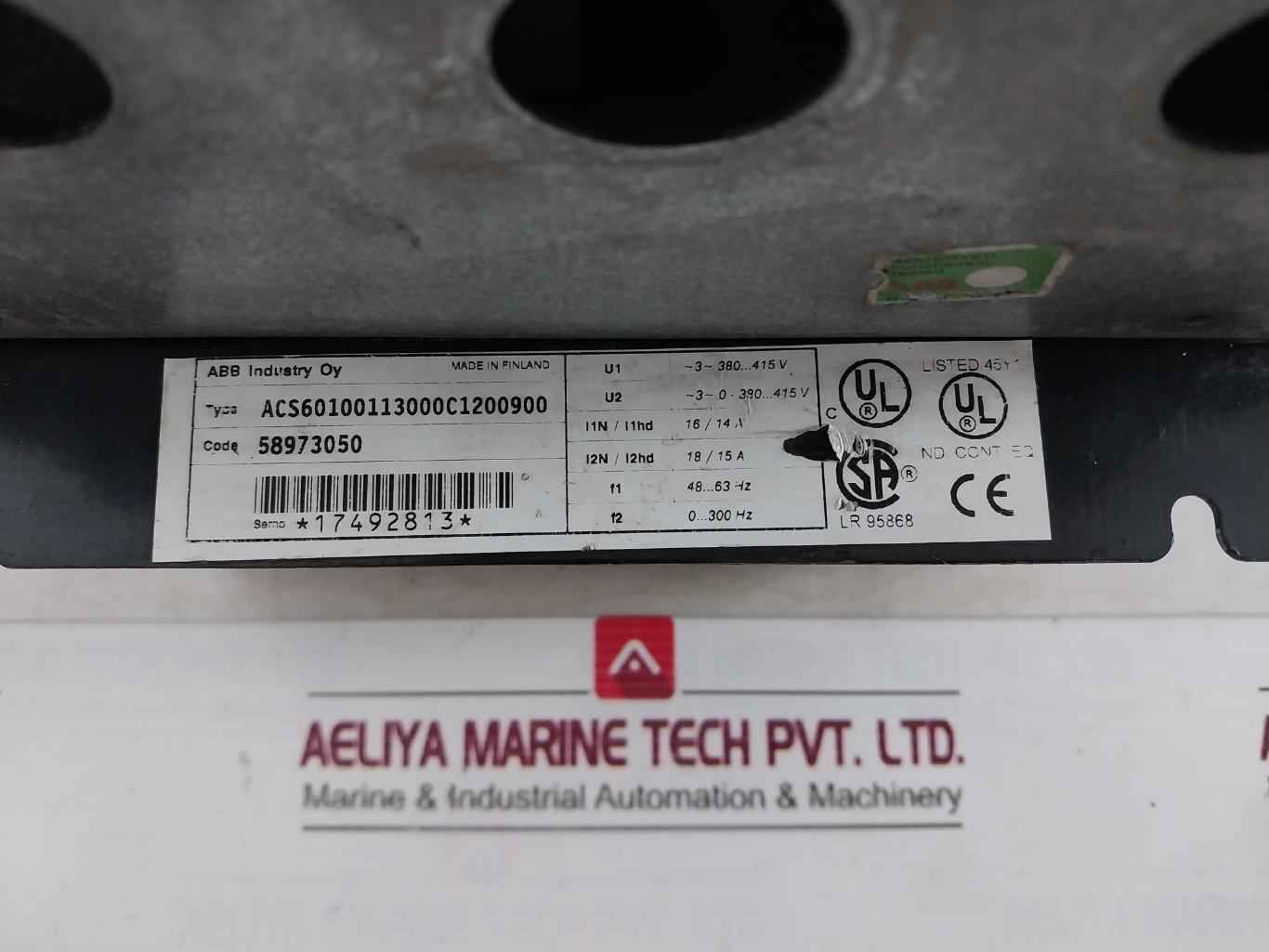 Abb Acs60100113000C1200900 Ac Drive Control Panel Acs 600 Namc-03 380-415V Rev:K
