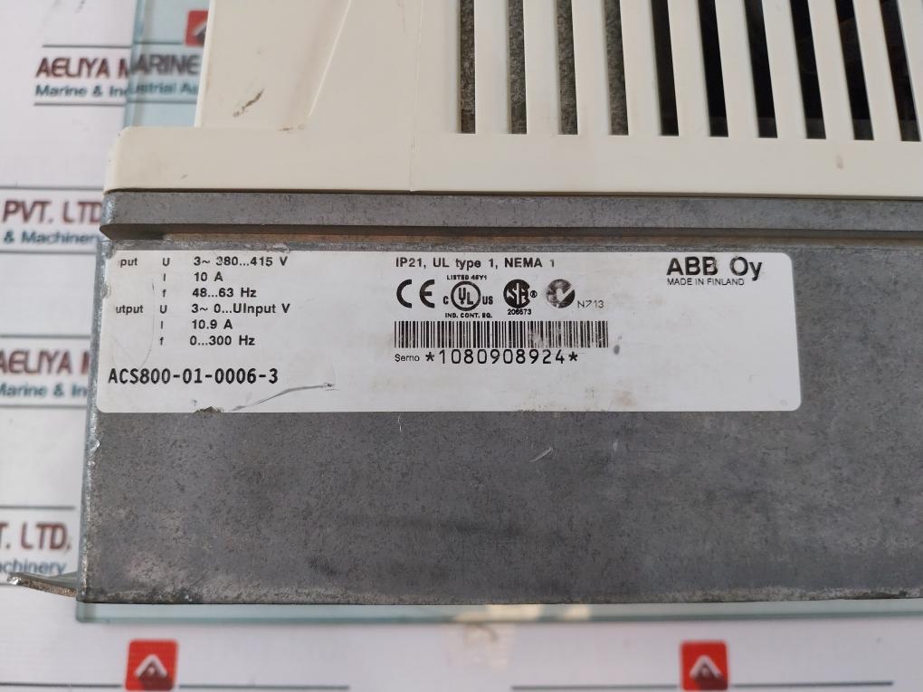 Abb Acs800-01-0006-3 Ac Drive Control Unit 380-415V 48-63Hz 10A Ip21