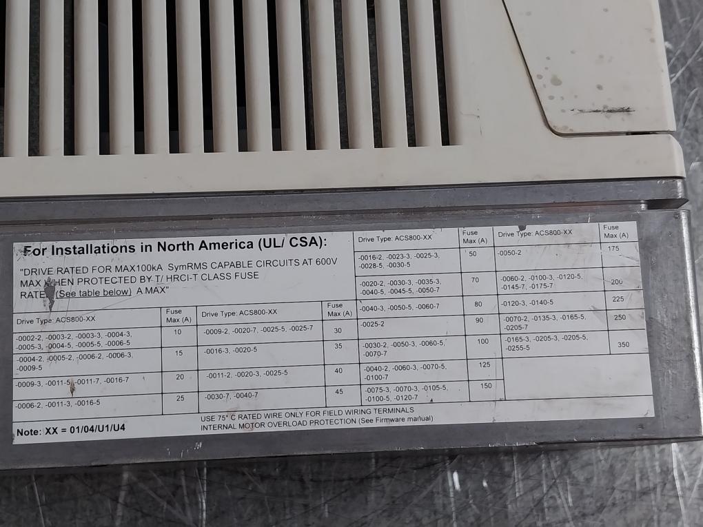 Abb Acs800-01-0006-5 Frequency Converter Cdp 312r 64378660g