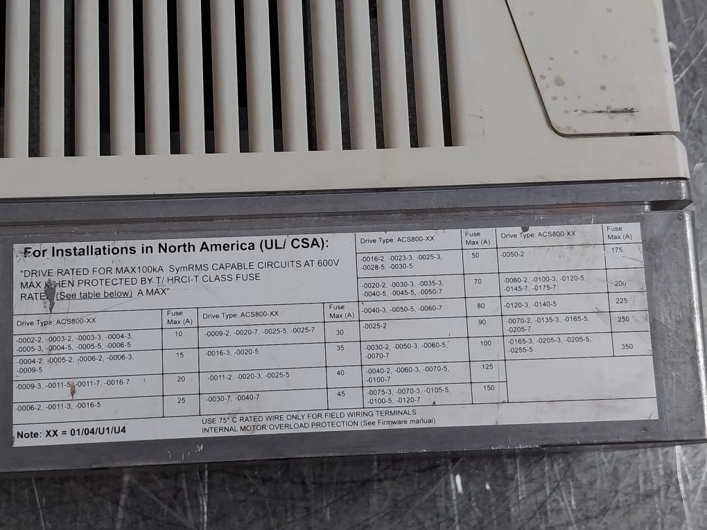 Abb Acs800-01-0006-5 Frequency Converter Ac Drive Cdp 312R, 64378660G Ip21