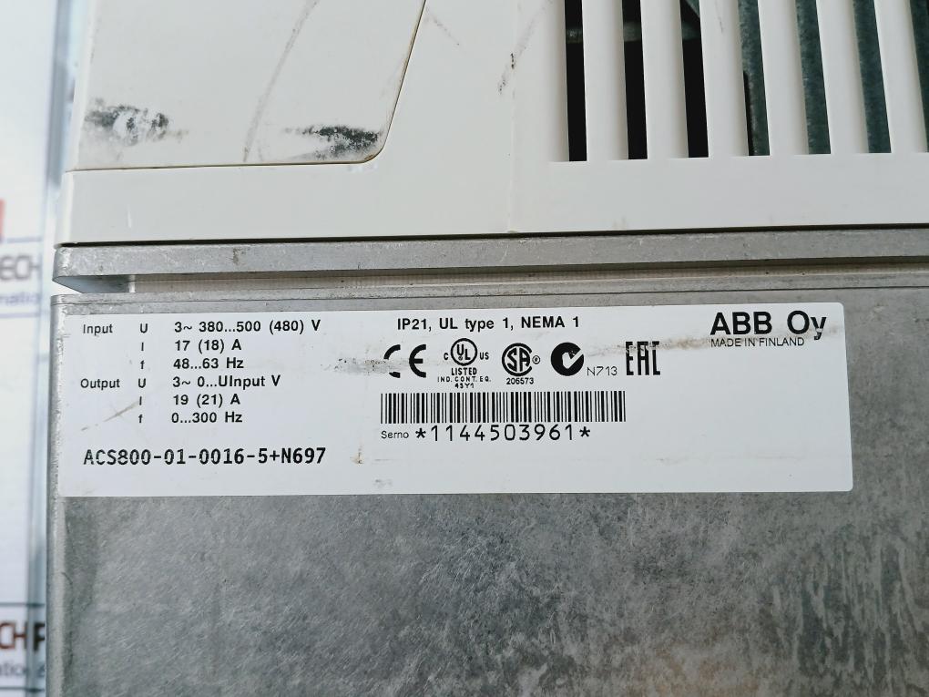 Abb Acs800-01-0016-5+N697 Industrial Drive Cdp 312R Control Panel 380…500 (480)V