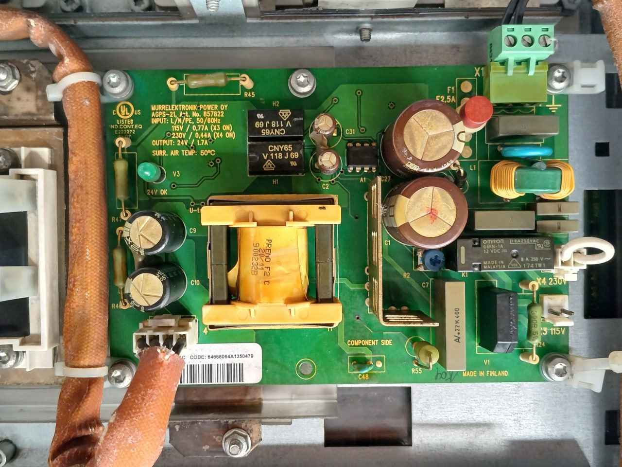 Abb Acs800-104-0440-7+e205+q950+v991 Frequency Drive 709–976 Vdc 458 Adc