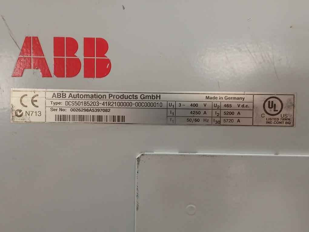 Abb Acs800-104-0440-7+e205+q950+v991 Frequency Drive 709–976 Vdc 458 Adc