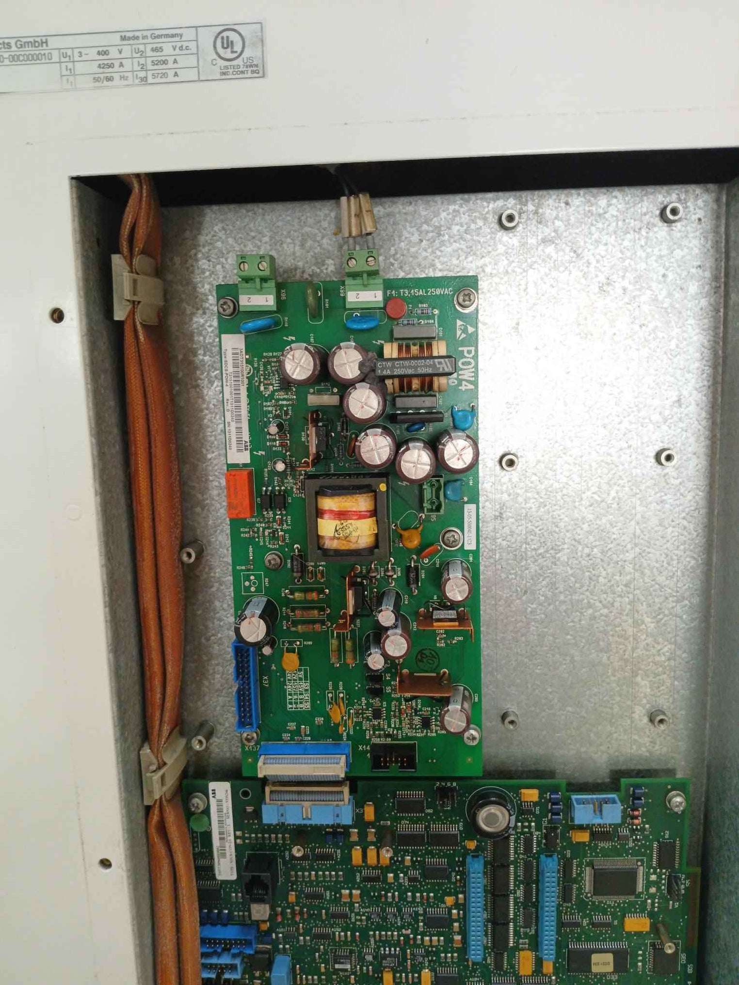 Abb Acs800-104-0440-7+e205+q950+v991 Frequency Drive 709–976 Vdc 458 Adc