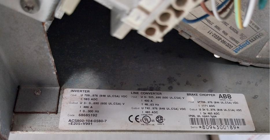 Abb Acs800-104-0580-7+E205+V991 Inverter Drive Module 68685192 Ip00