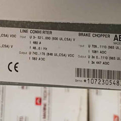 Abb Acs800-104Lc-0700-7+E205+Q950 Frequency Drive 68606039 583 A