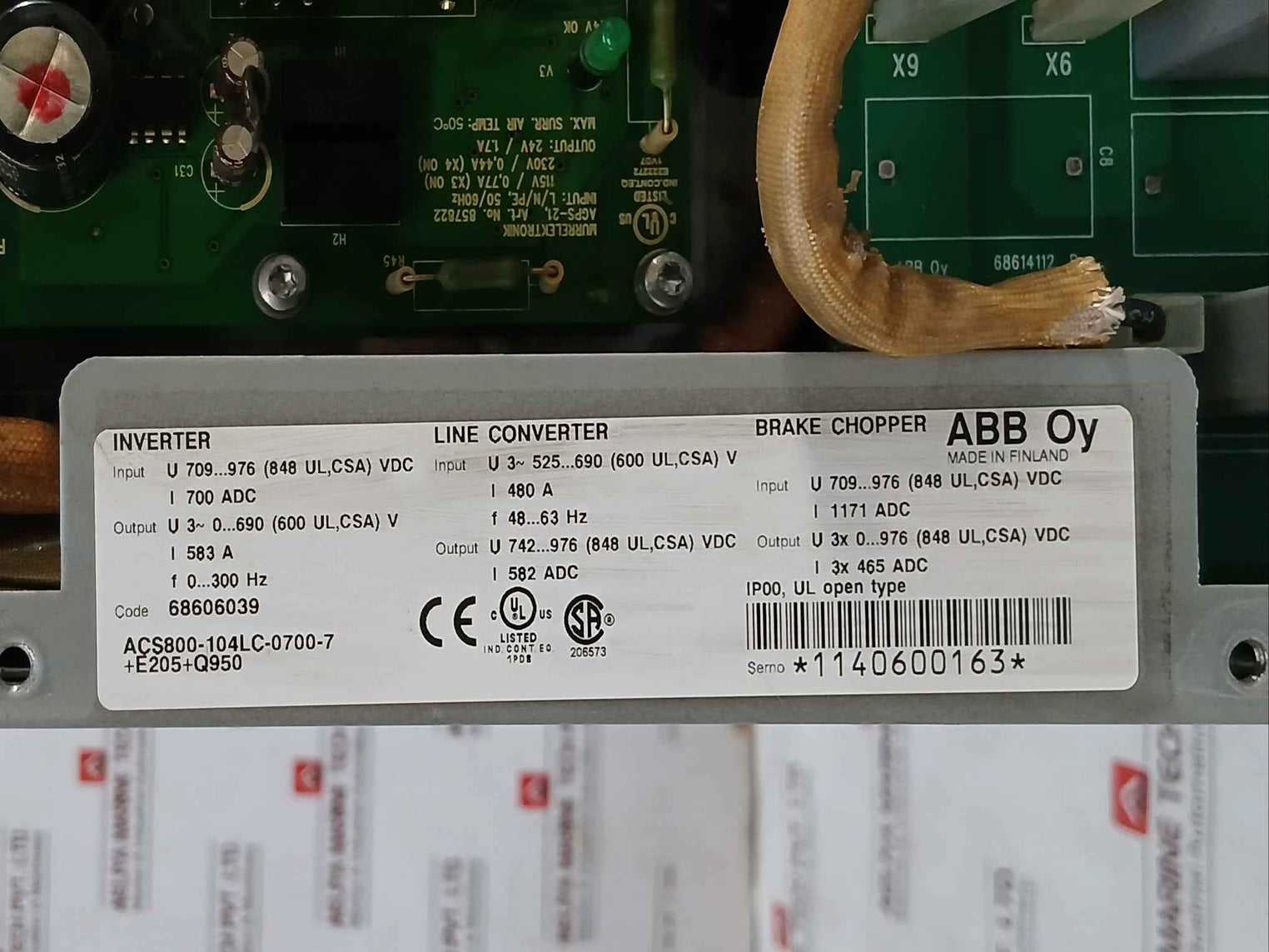Abb Acs800-104Lc-0700-7+E205+Q950 Inverter Drive Module 68606039 709-976 Vdc