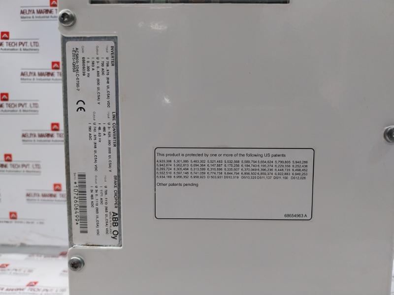 Abb Acs800-104Lc-0700-7+E205+Q950 Line Converter Inverter I/O Module Rev A 50°C