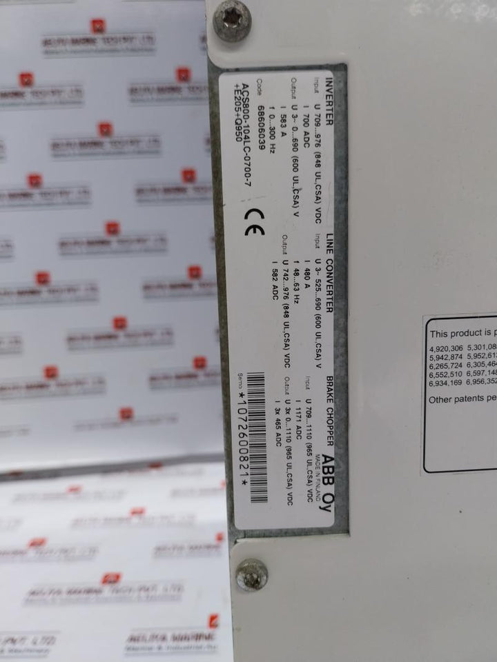 Abb Acs800-104Lc-0700-7+E205+Q950 Inverter Drive Module 68606039 709…976 Vdc