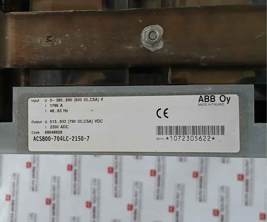 Abb Acs800-704Lc-2150-7 Drive Supply Unit 380–690 Vac 1796 A 48–63 Hz