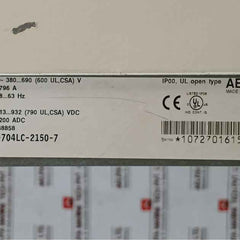 Abb Acs800-704Lc-2150-7 Drive Supply Unit 68648858 380-690V Ac 1796 A 48-63 Hz