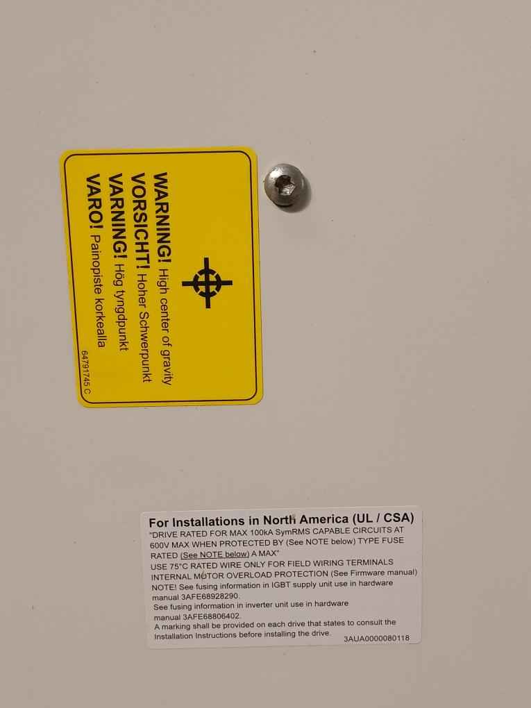 Abb Acs800-704Lc-2150-7 Frequency Converter Dsmb-03C Rev F 380–690V Ac 1796 A