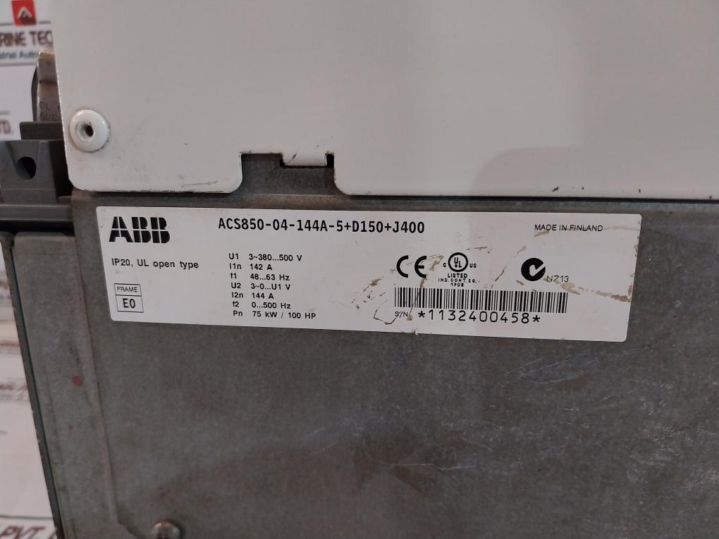 Abb Acs850-04-144A-5+D150+J400 Ac Drive Module 380-500 V 142A 48-63 Hz