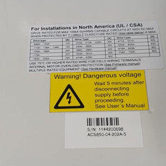 Abb Acs850-04-202A-5+D150+J400 Ac Drive Module 3-phase 400/480/500 V Ac 198A
