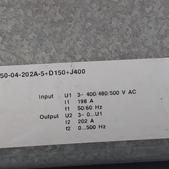 Abb Acs850-04-202A-5+D150+J400 Ac Drive Module 3-phase 400/480/500 V Ac 198A
