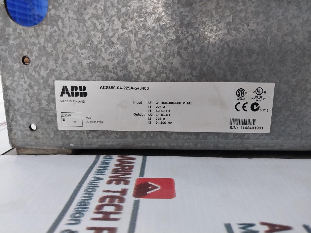 Abb Acs850-04-225A-5+J400 Frequency Converter Drive Module 400/480/500V Ac 221 A