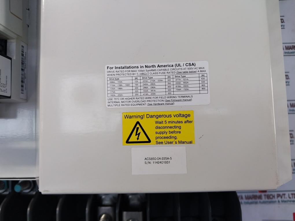 Abb Acs850-04-225A-5 Frequency Inverter