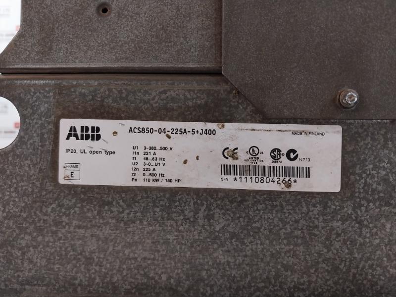 Abb Acs850-04-225A-5+J400 Frequency Converter Drive Module 221 A 400/480/500V Ac
