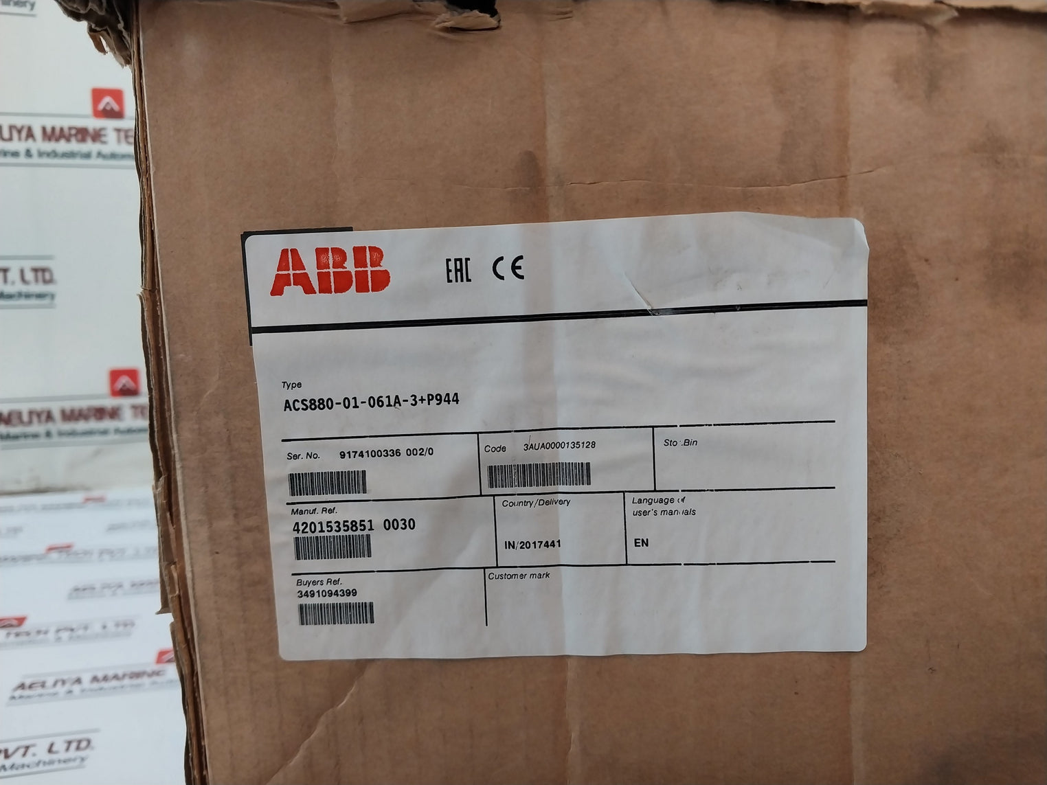 Abb Acs880-01-061A-3+P944 Frequency Inverter Drive