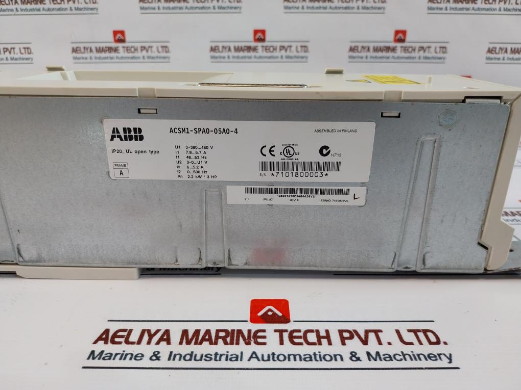 Abb Acsm1-spa0-05A0-4 Power Unit Type Acsm1-04 Drive Module Ip20 48-63Hz