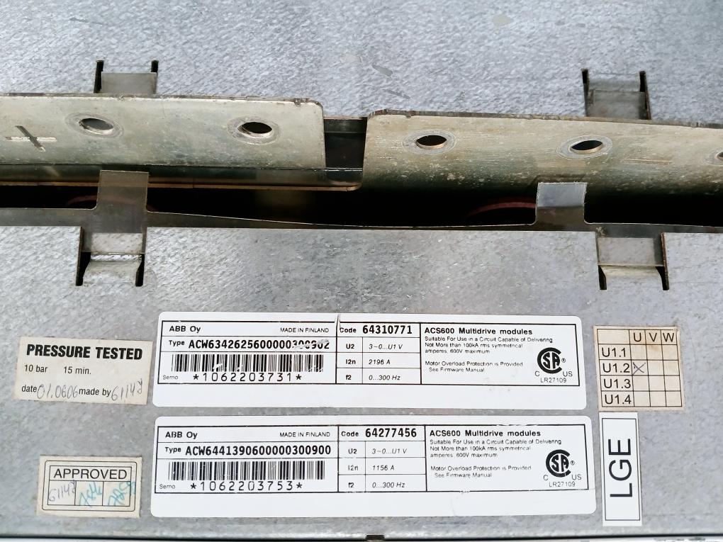 Abb Acw6342625600000300902 Acs600 Multidrive Module 64310771 0-300 Hz 2196 A