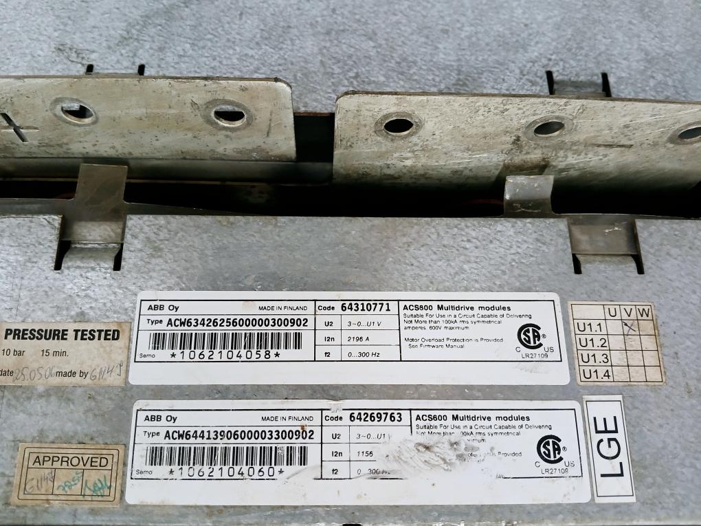 Abb Acw6342625600000300902 Acs600 Multidrive Module 64310771 2196a 0-300hz