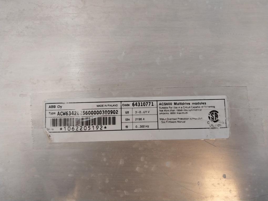 Abb Acw6342625600000300902 Acs600 Multidrive Modules