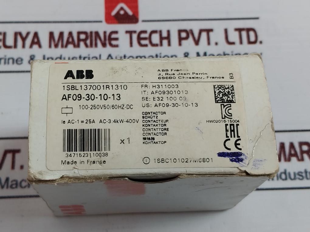 Abb Af09-30-10-13 Contactor 100-250V 50/60Hz-dc