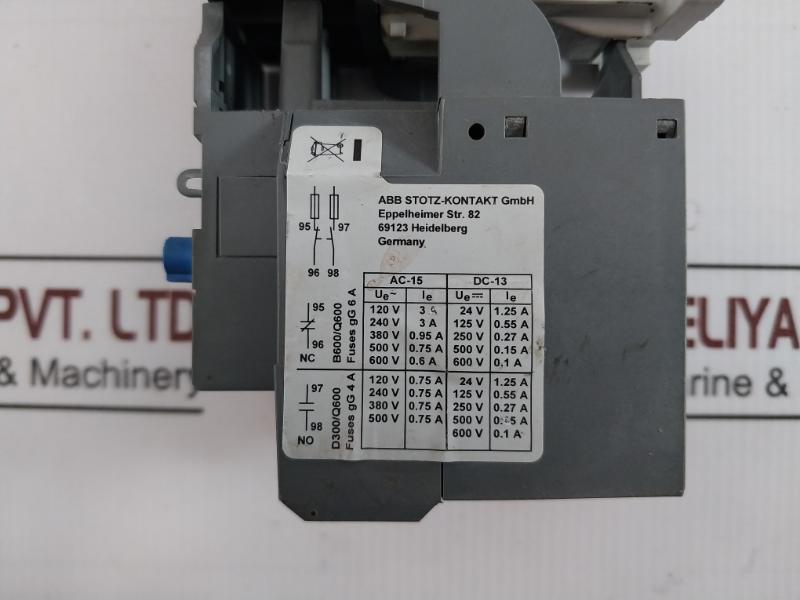 Abb Af09-30-10-13 Contactor With Overload Relay B C2-14248 9-11 Lb-in D300/q600