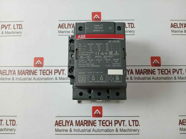 Abb Af116-30 Contactor 100-250V 50/60Hz 160A