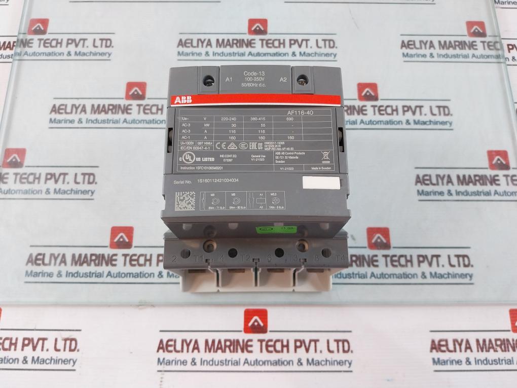 Abb Af116-40-00B-13 Contactor 100-250V 50/60Hz