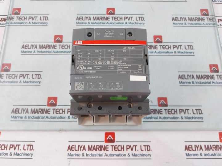 Abb Af116-40-00B-13 Contactor 100-250V 50/60Hz