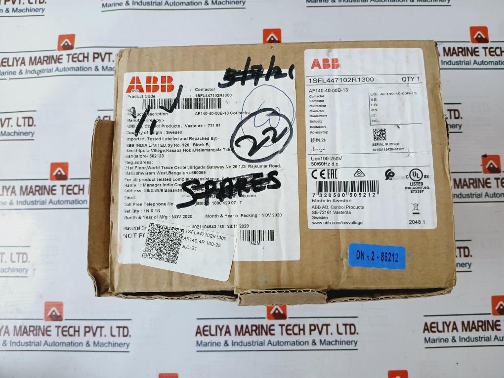 Abb Af140-40-00B-13 Contactor 1Sfl447102R1300 1000V