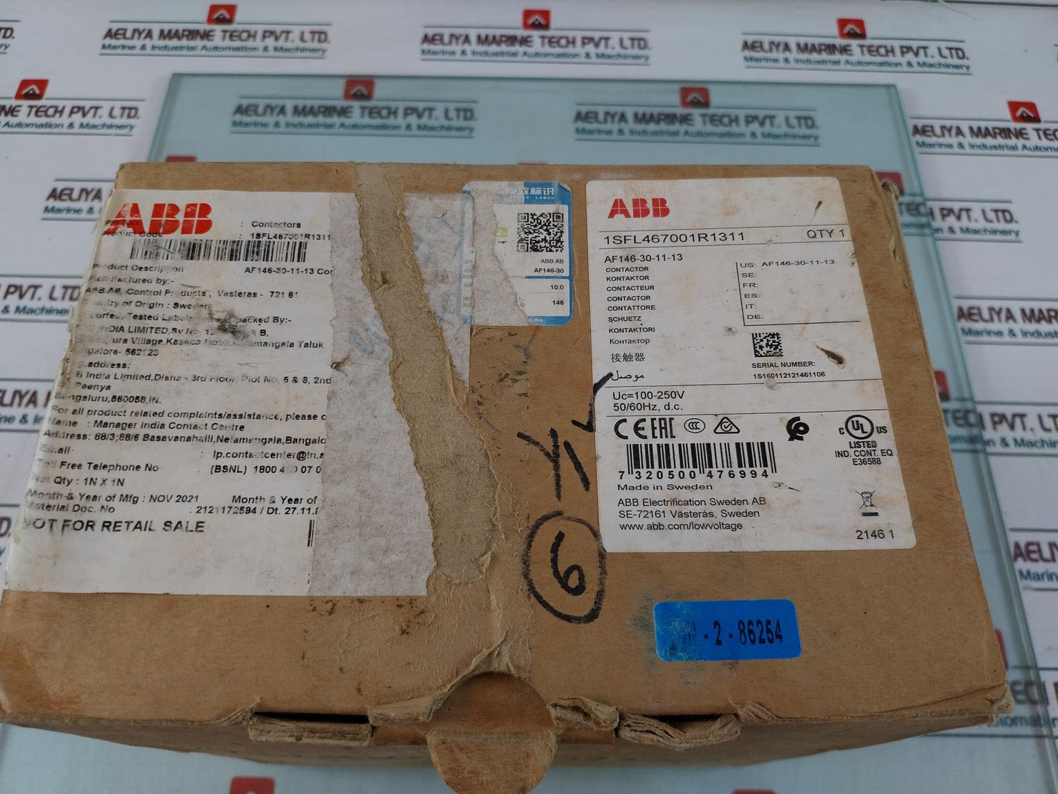 Abb Af146-30-11-13 Contactor 50/60Hz, D.C 1000V 16A