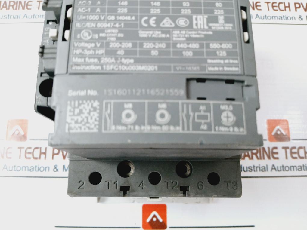 Abb Af146-30 Contactor 200A 100-250V 50/60Hz