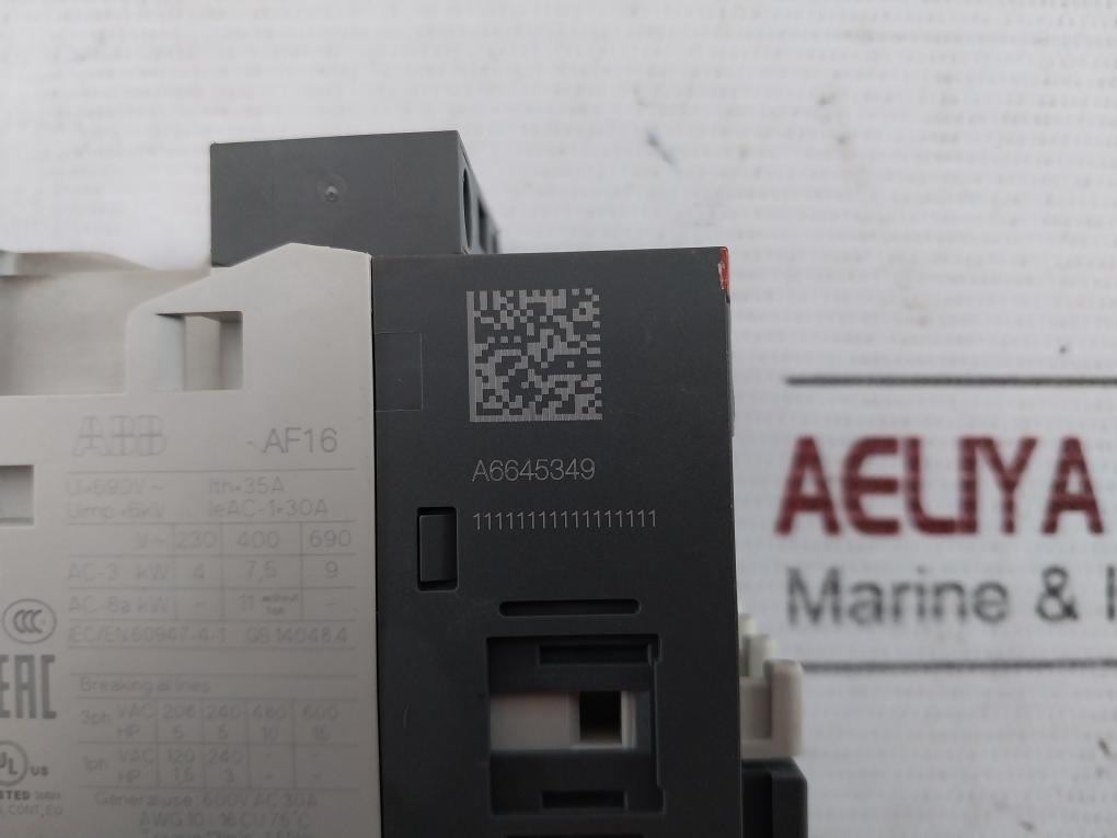 Abb Af16-30-01-13 Contactor 100-250V 50/60Hz-dc 690V 35A 6Kv 600Vac 30A